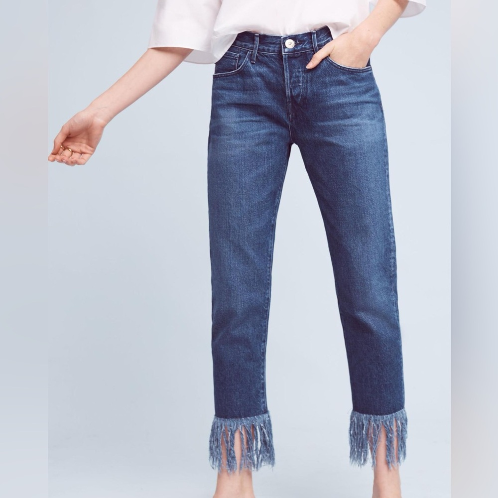 3x1 NYC Fringe Dark Jeans